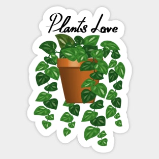 Plants Love - Marble Pothos Sticker